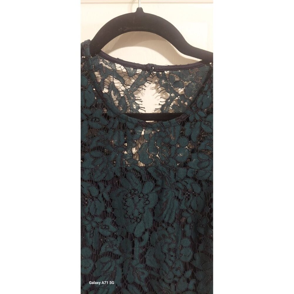 Banana Republic‎ Petite Collection Dress Womens Sz 0 P Green Jacquard NWT - Picture 3 of 9